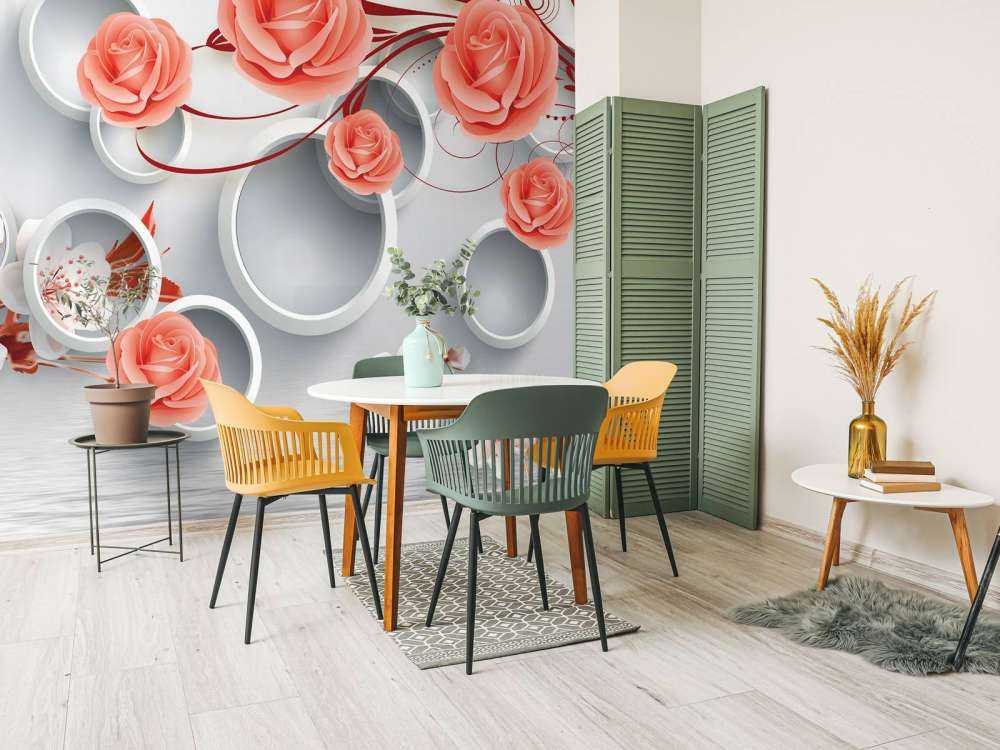 3D circles and flowers