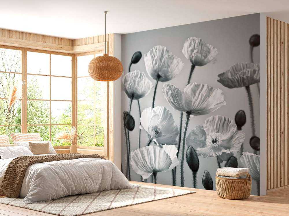 Blue tone poppies