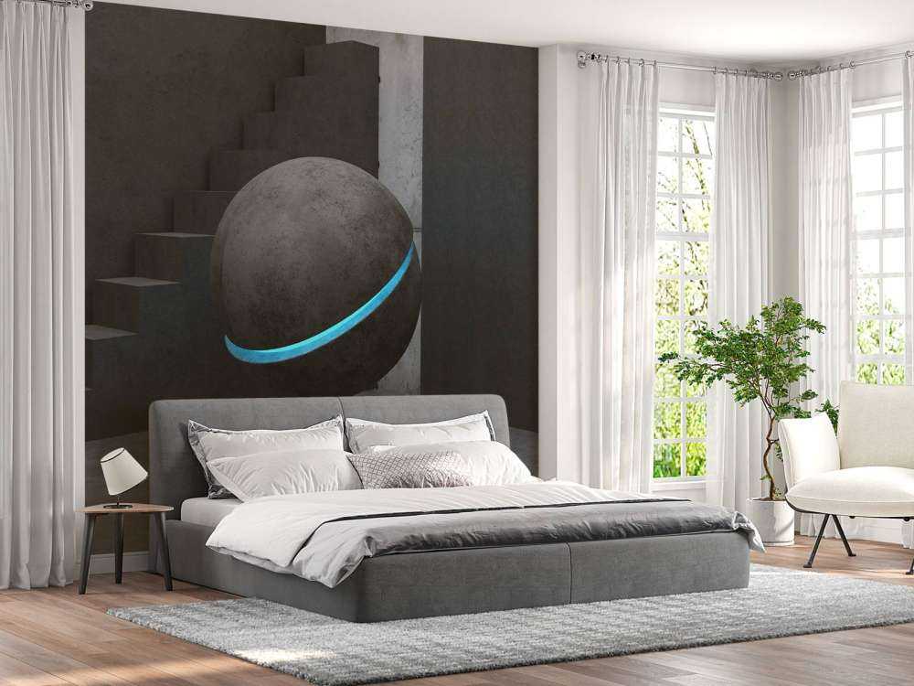 Staircase with a 3D ball