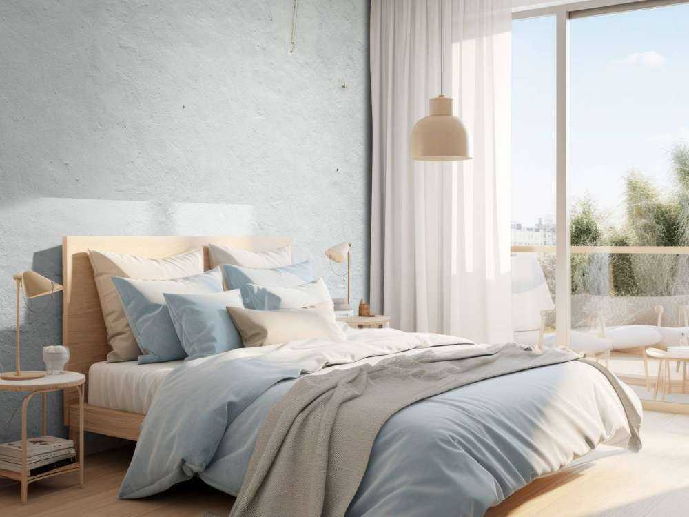 Wall with white stucco