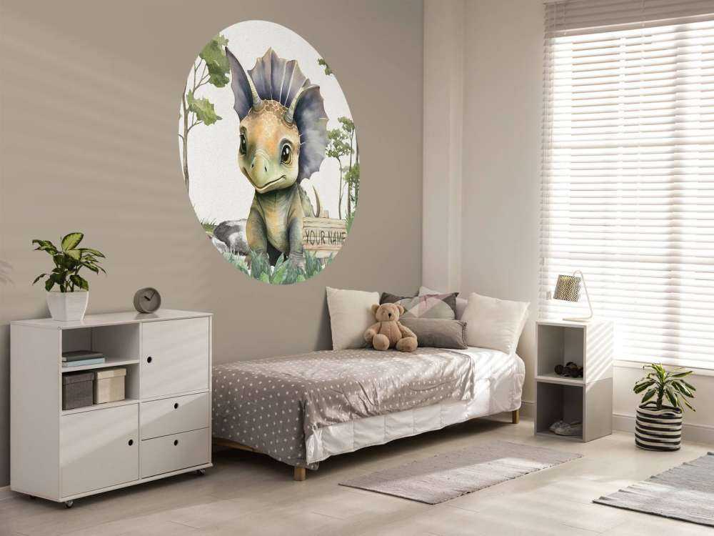 Baby triceratops in the jungle