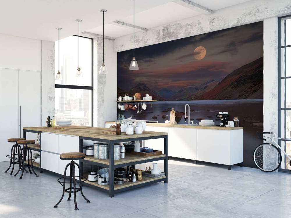 Moon above Wastwater, Lake District, Cumbria