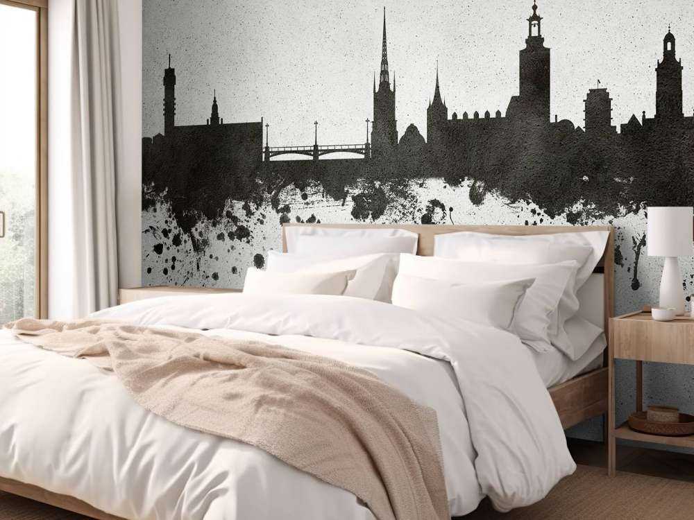 Watercolor skyline, Stockholm