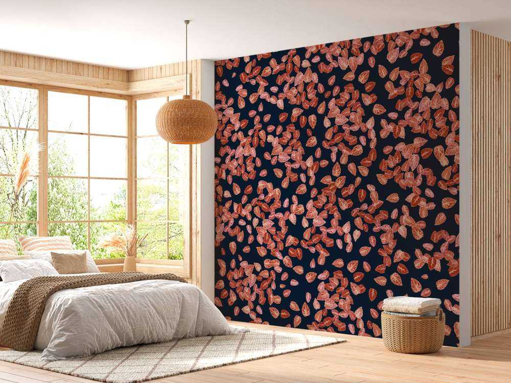 Small leaves rust on mightnight blue