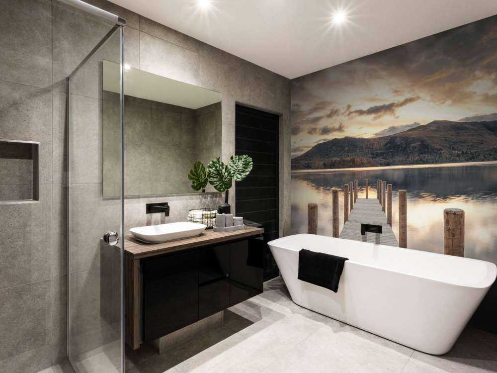 Wooden jetty at a lake