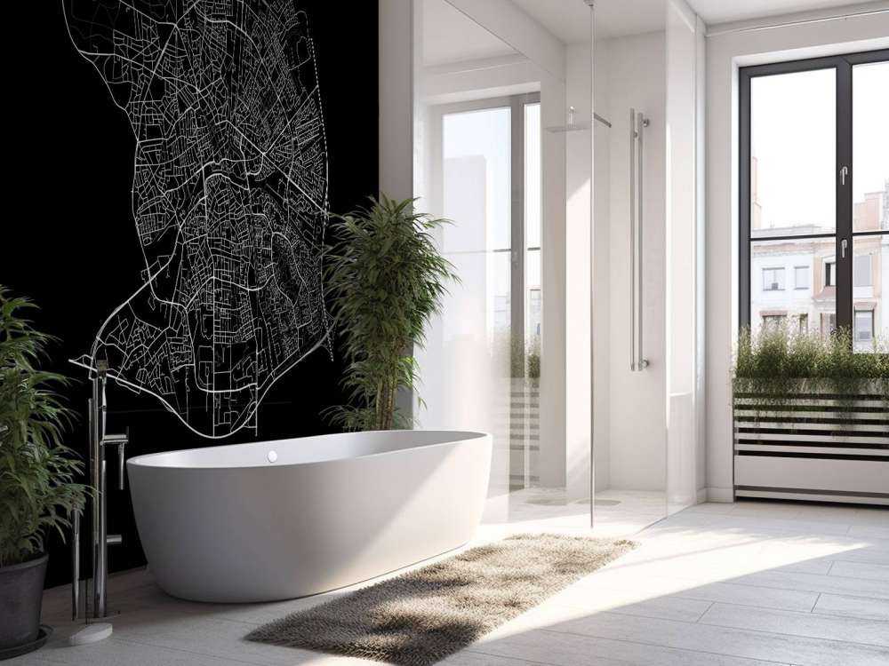 Map of Apeldoorn, black