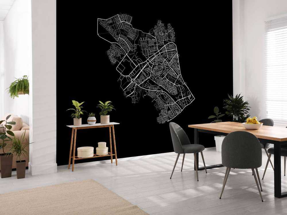 Map of Zwolle, black