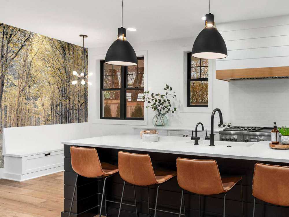 Forest road during autumn