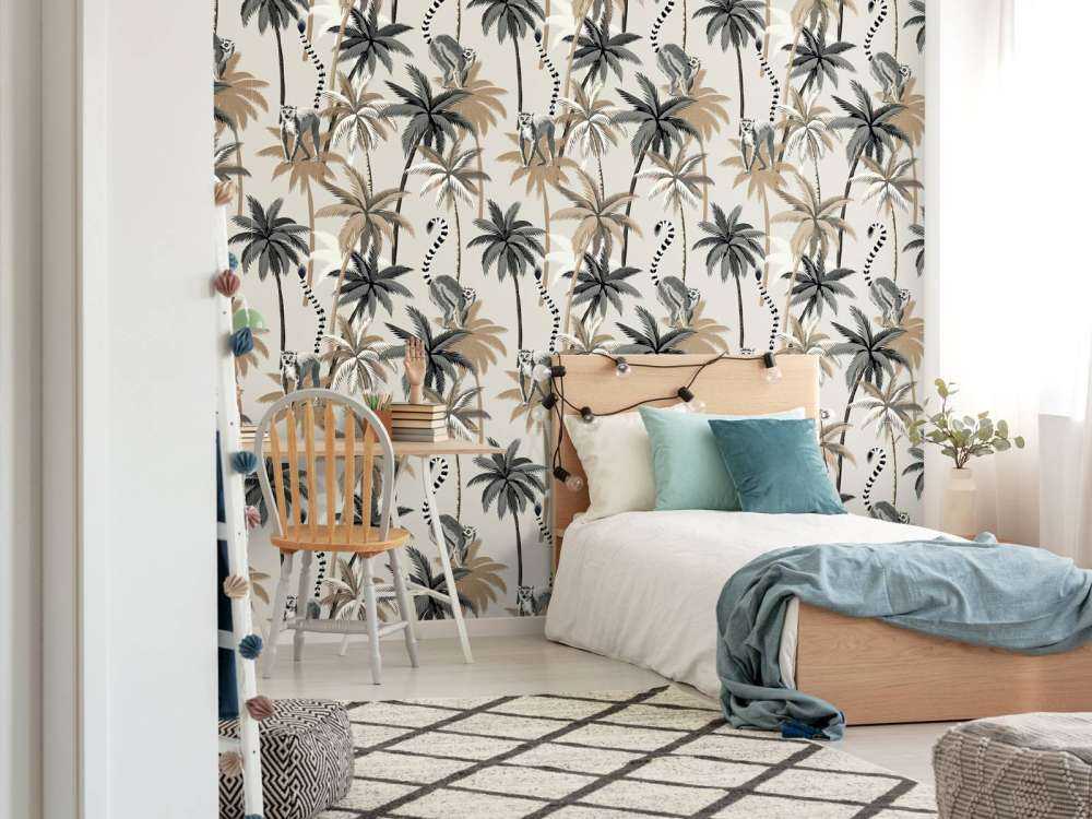 Ring-tailed lemurs in the trees