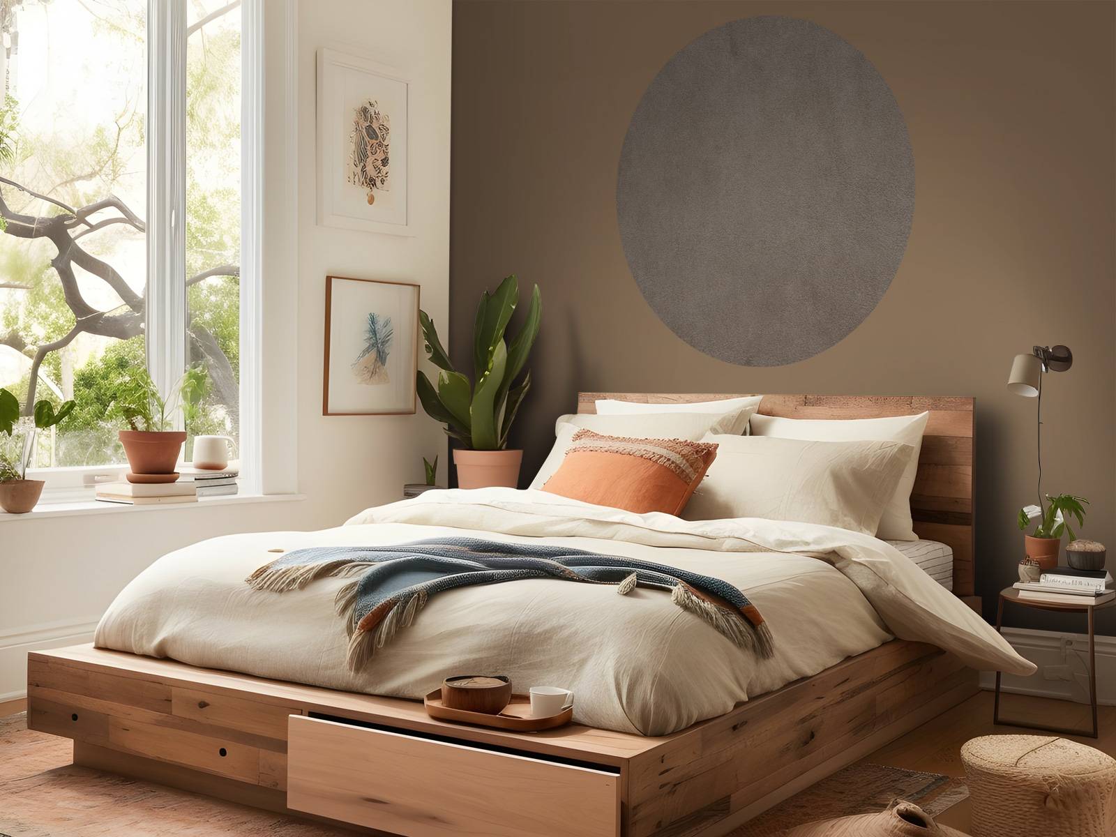 Taupe leather