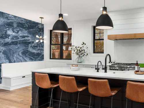Marble with blue tone