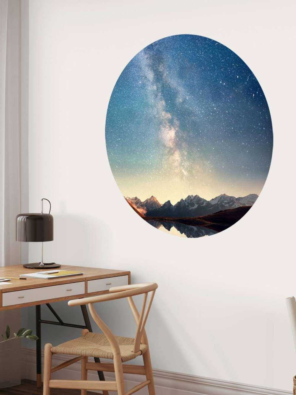Starry sky above the mountains
