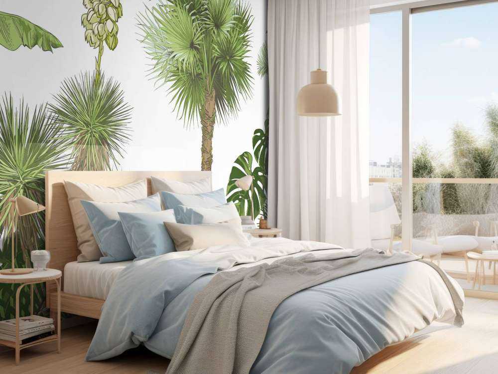 Green tropical plants