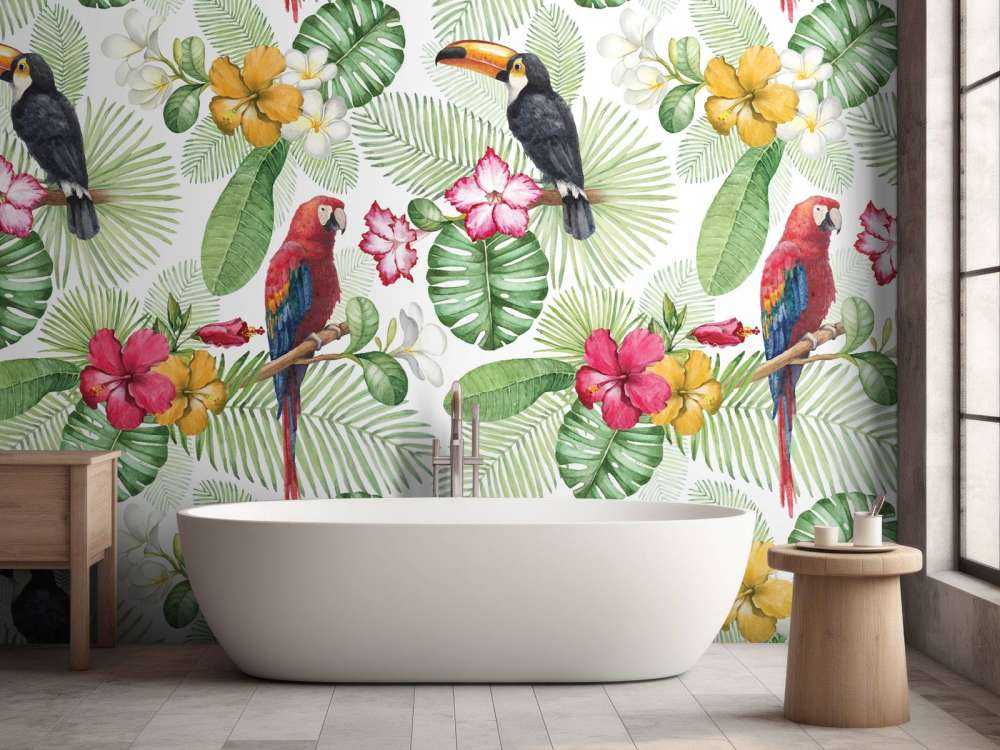 Toucan and parrot