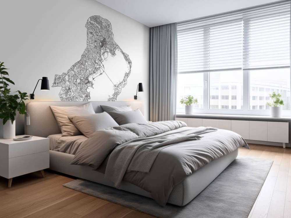 Plattegrond van Tokio, wit 