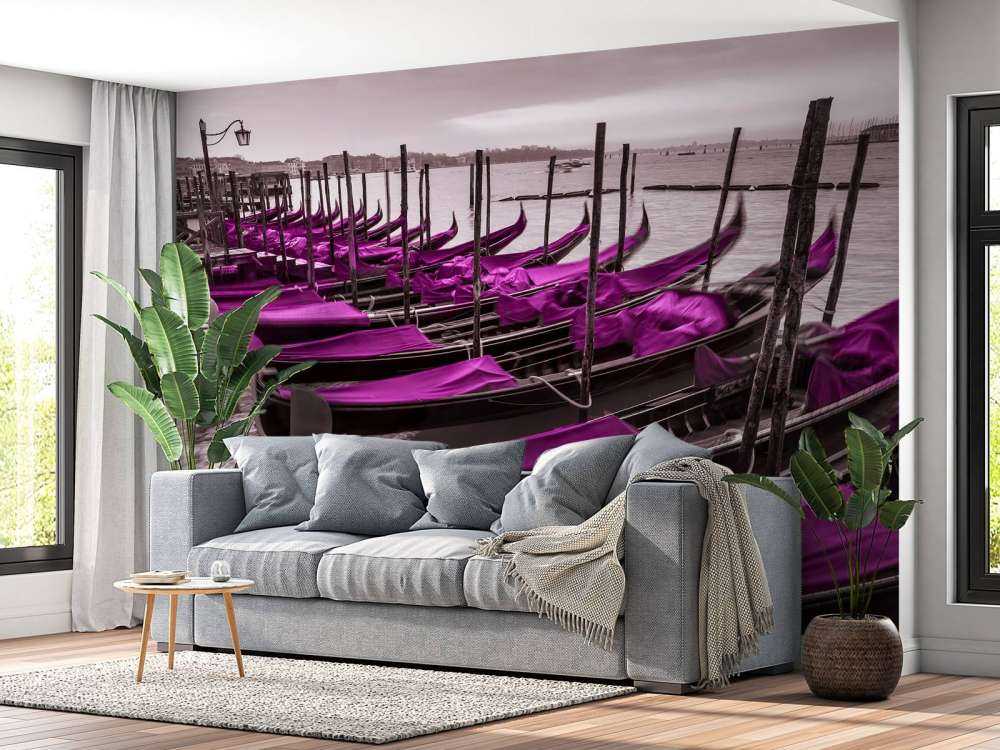 Purple boats