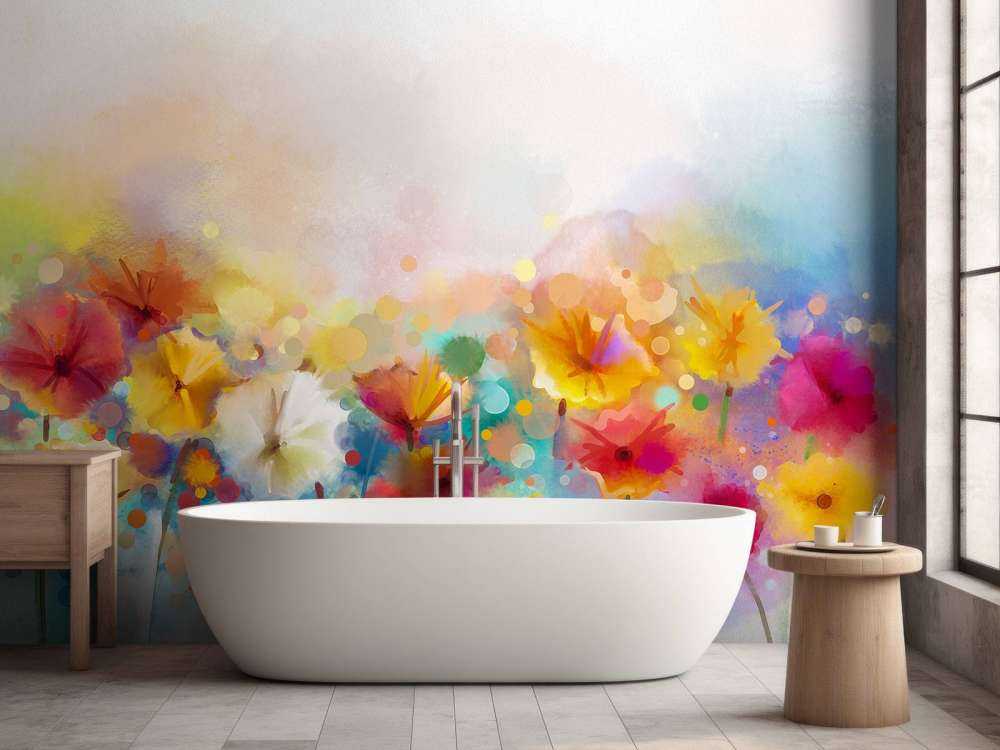 Gekleurde aquarel bloemen