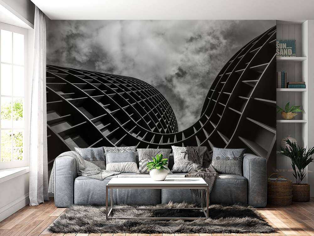 Black and white building