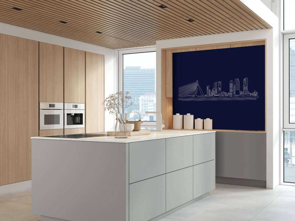 Rotterdam skyline blauw