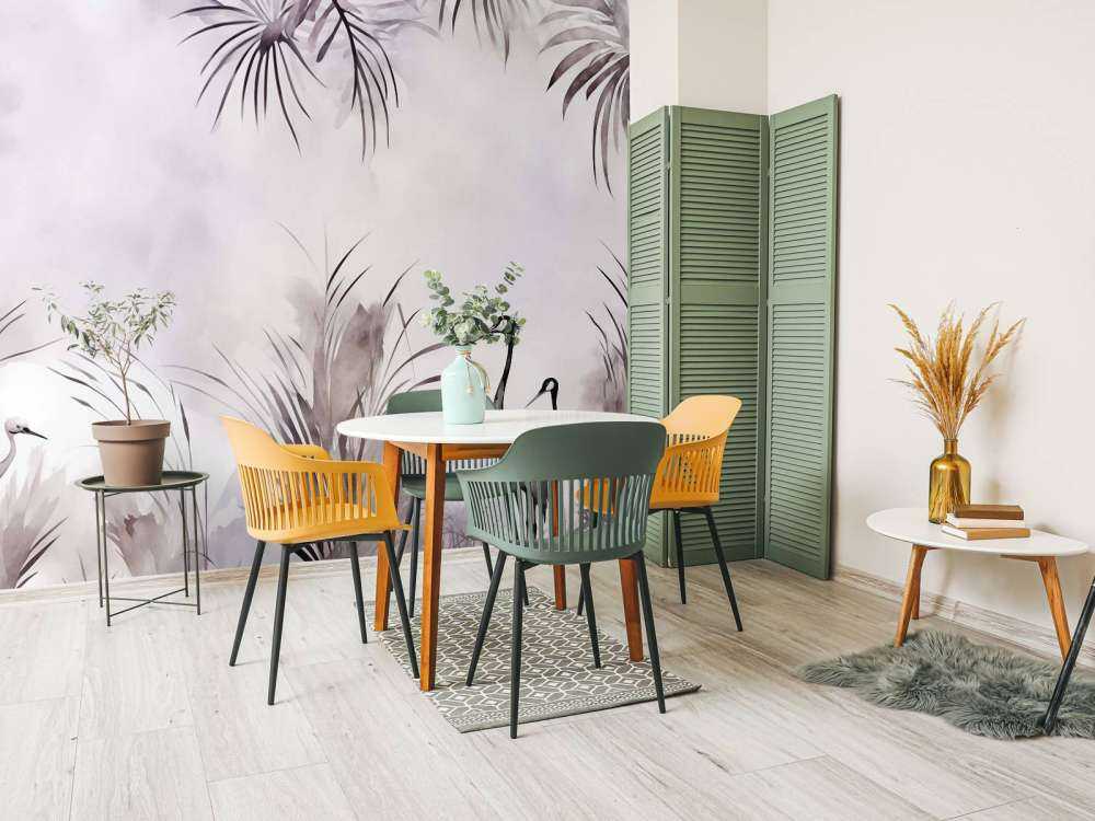 Cranes in a White Field