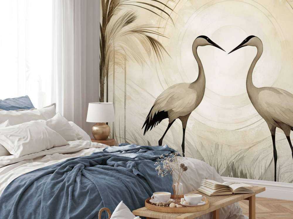 Cranes at Sunset Taupe