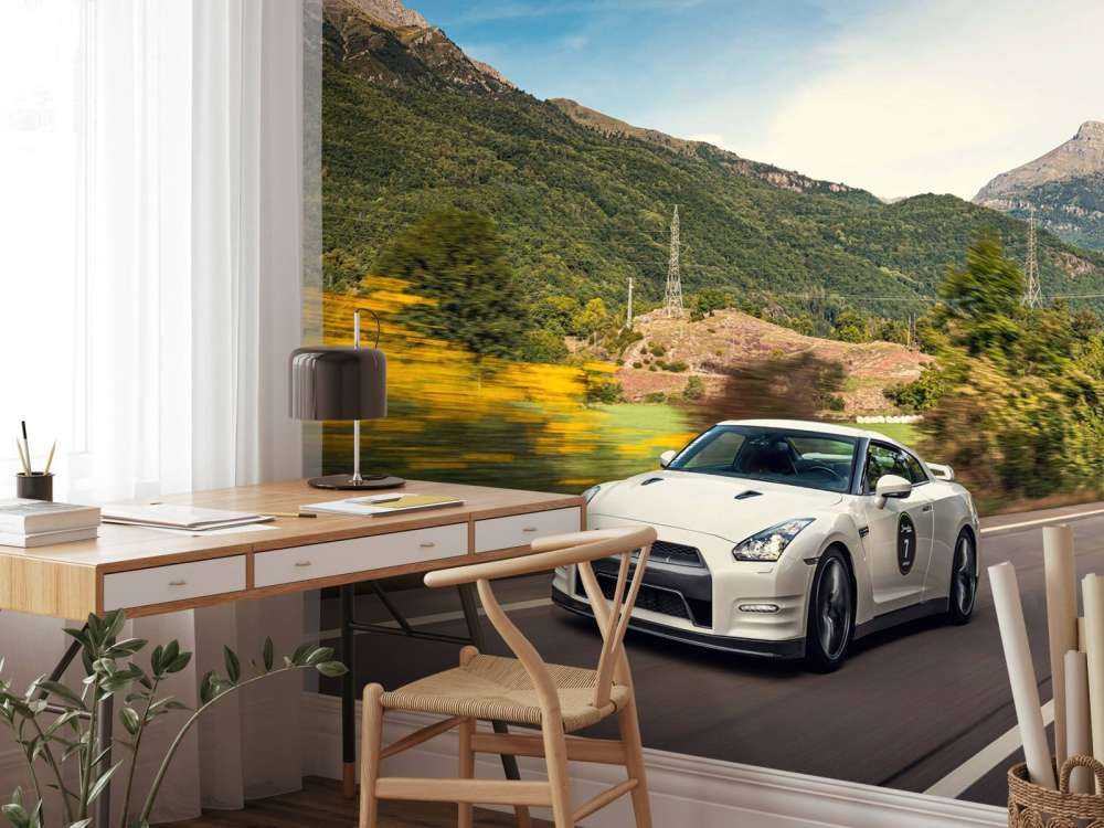 Nissan GT-R in full speed