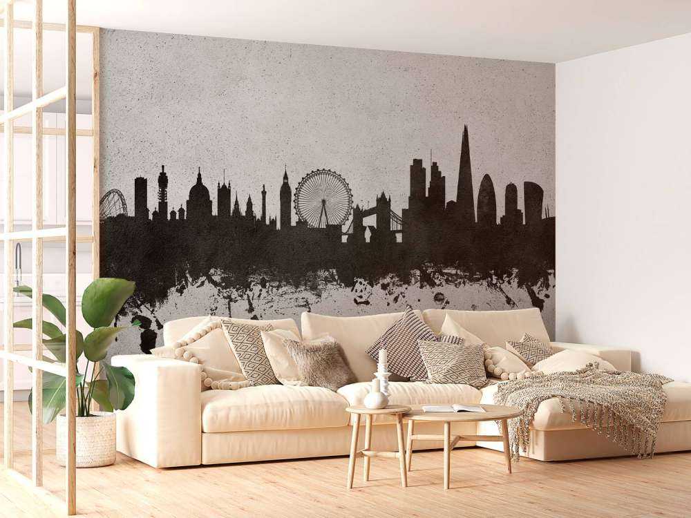 Watercolor skyline, London