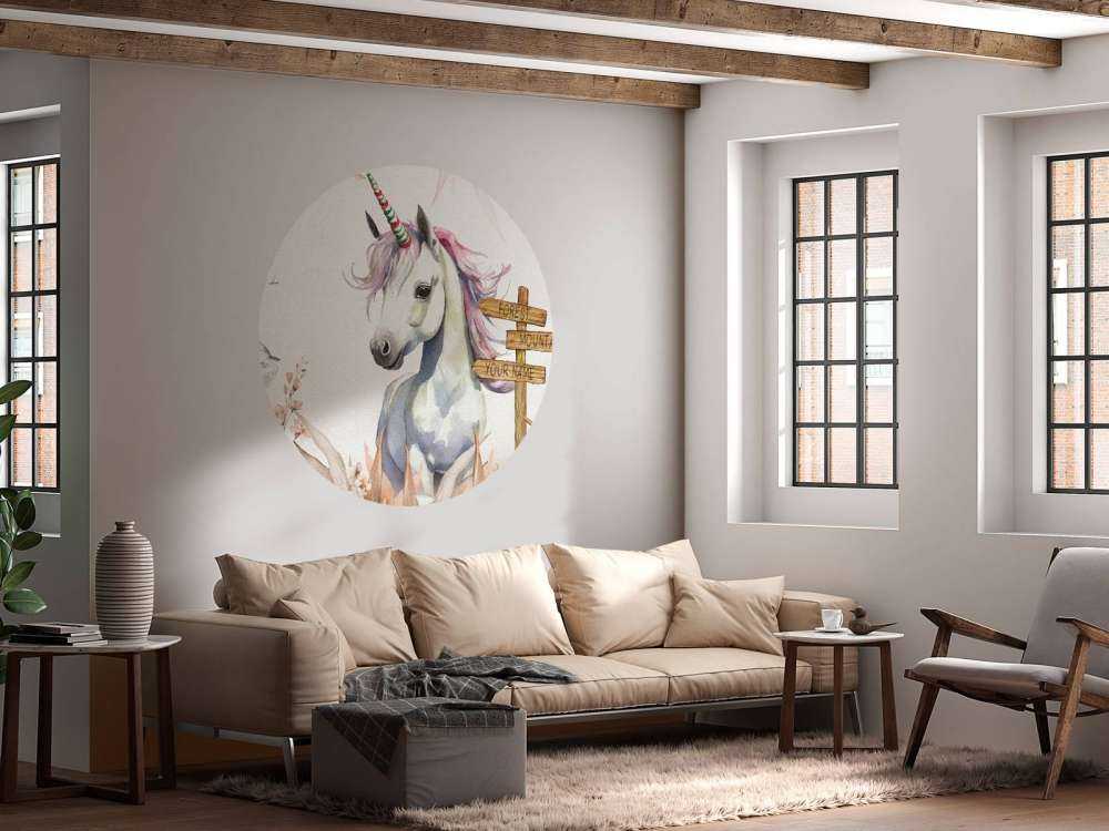 Baby unicorn with plants taupe