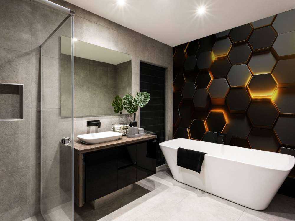 Glowing Golden Hexagons