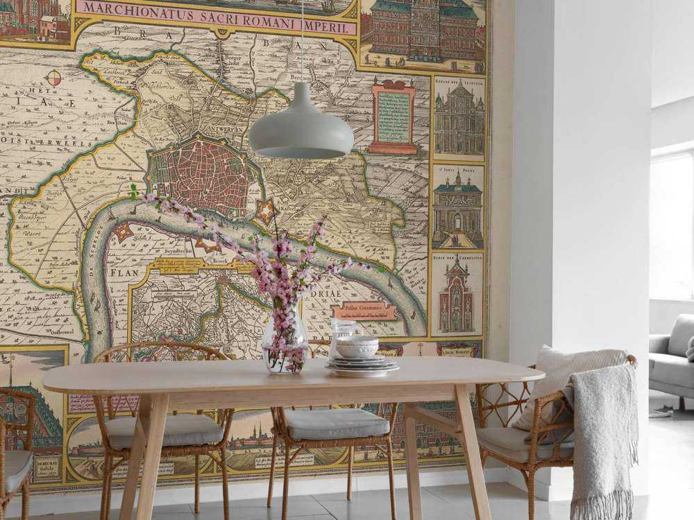 Plattegrond van de stad Antwerpen en zijn omgeving