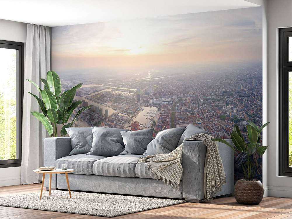 Luchtfoto Schelde Antwerpen