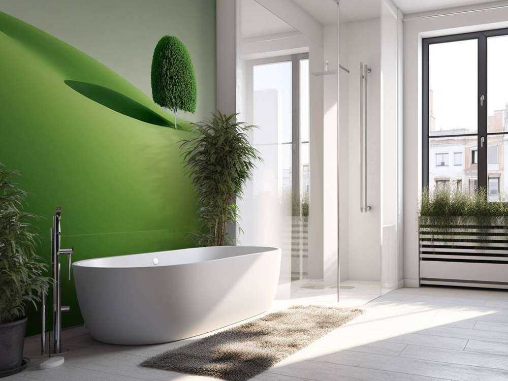 Minimalistische groene landschap