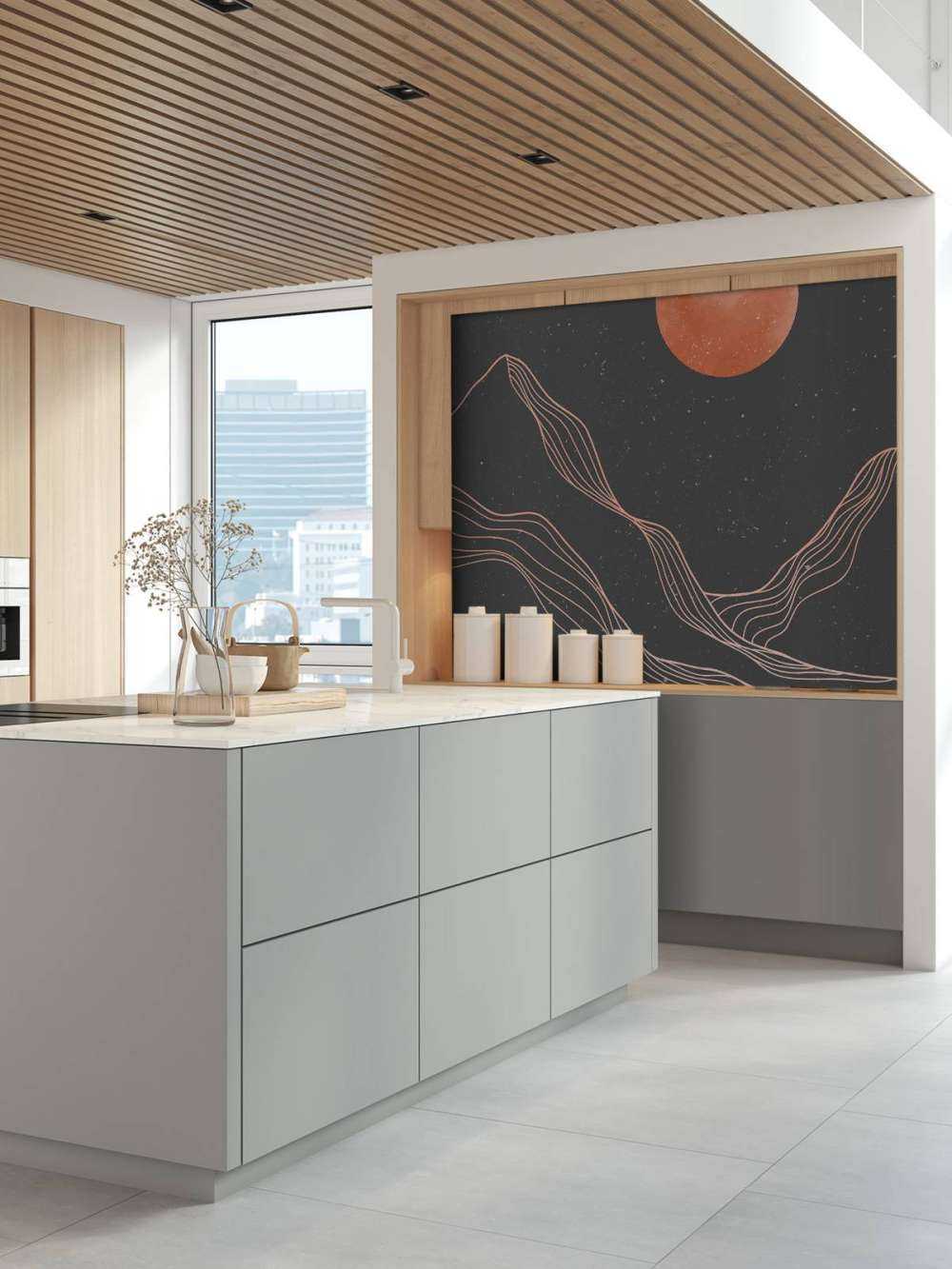 Abstracte bergen landschap