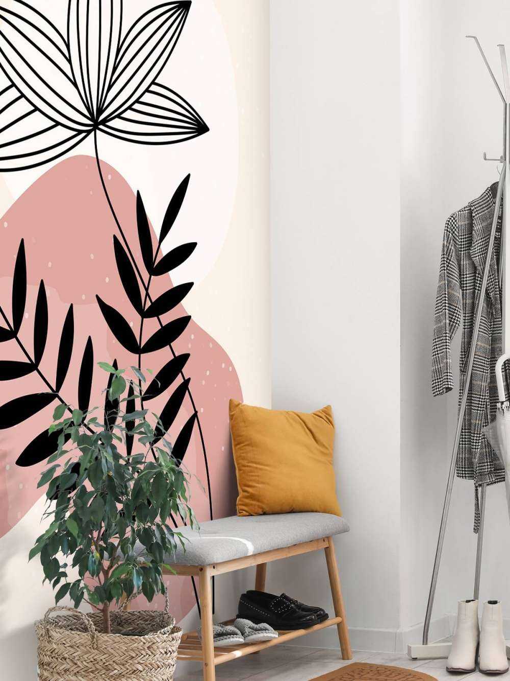 Minimalistische illustratie van planten