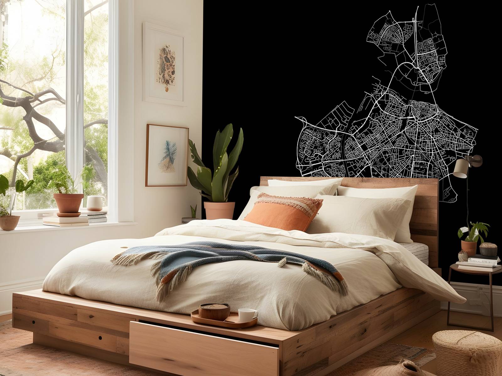 Map of Nijmegen, black