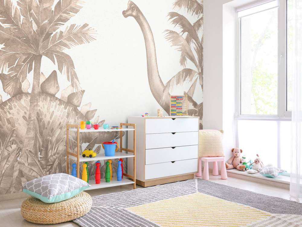 Dinosaurs in taupe
