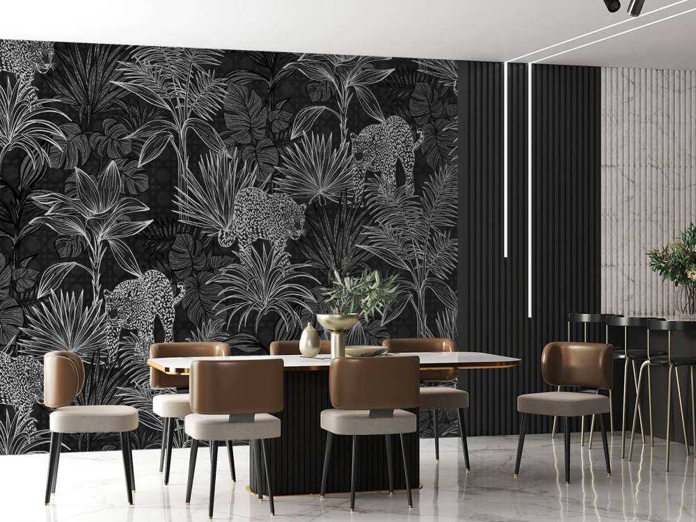 Palm trees and panthers