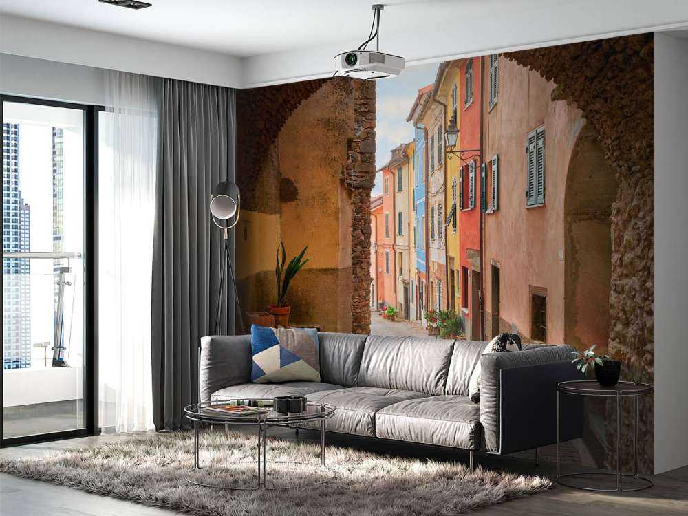 Italian street with arch