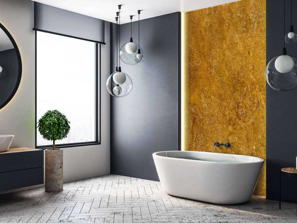 Gold coloured marble