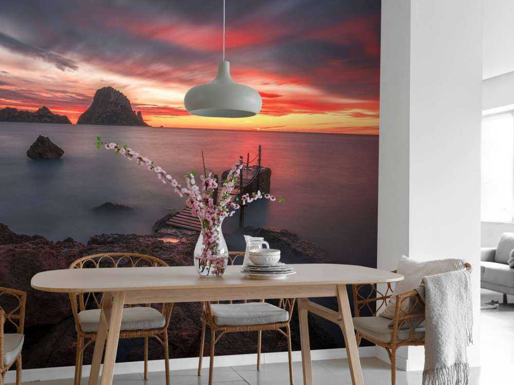 Red sunset in Ibiza ...