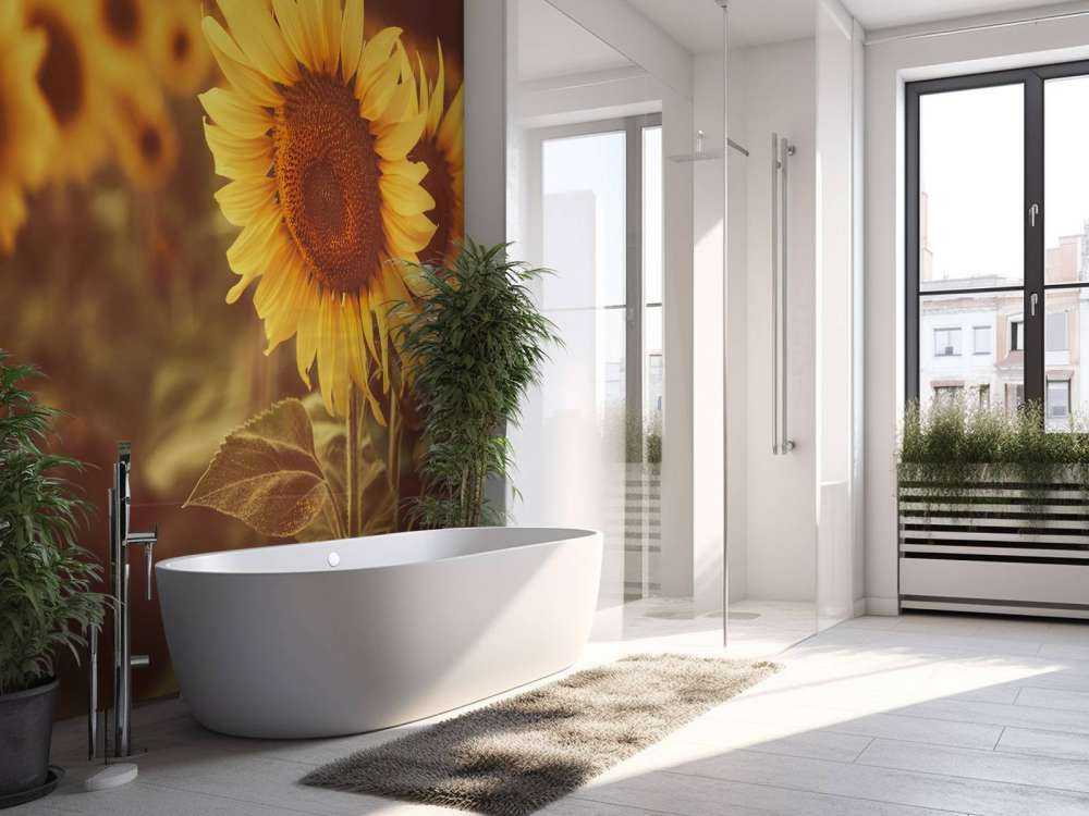 Sunflowers in sunlight