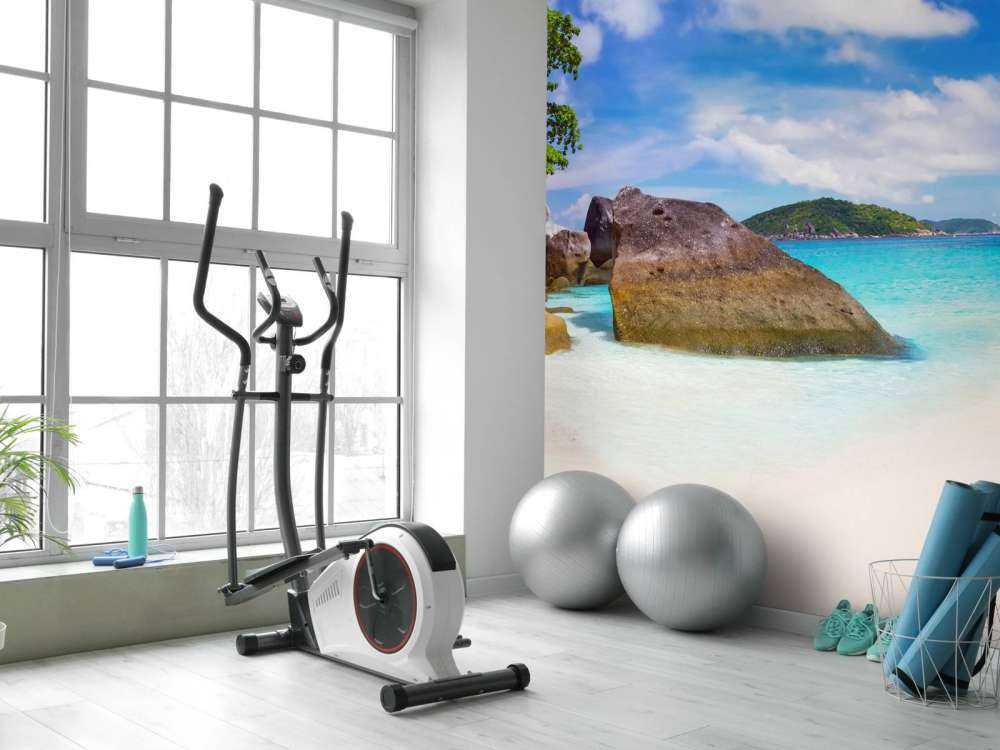 Panoramic photo of a tropical beach