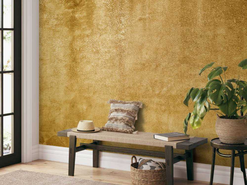 Ochre yellow concrete