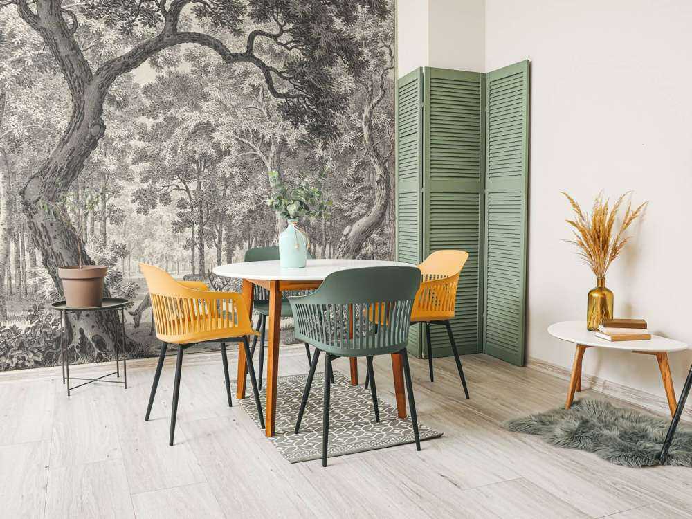 Forest view with two deer