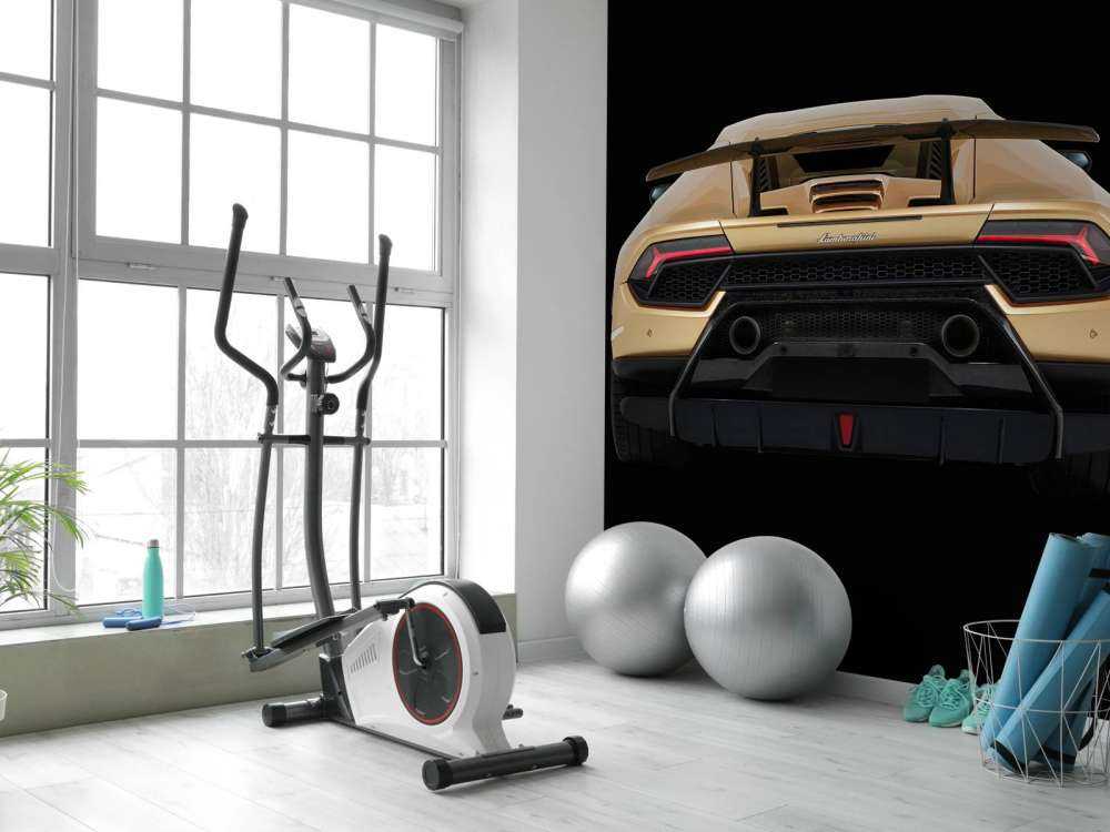 Lamborghini Huracán - Rear view, black