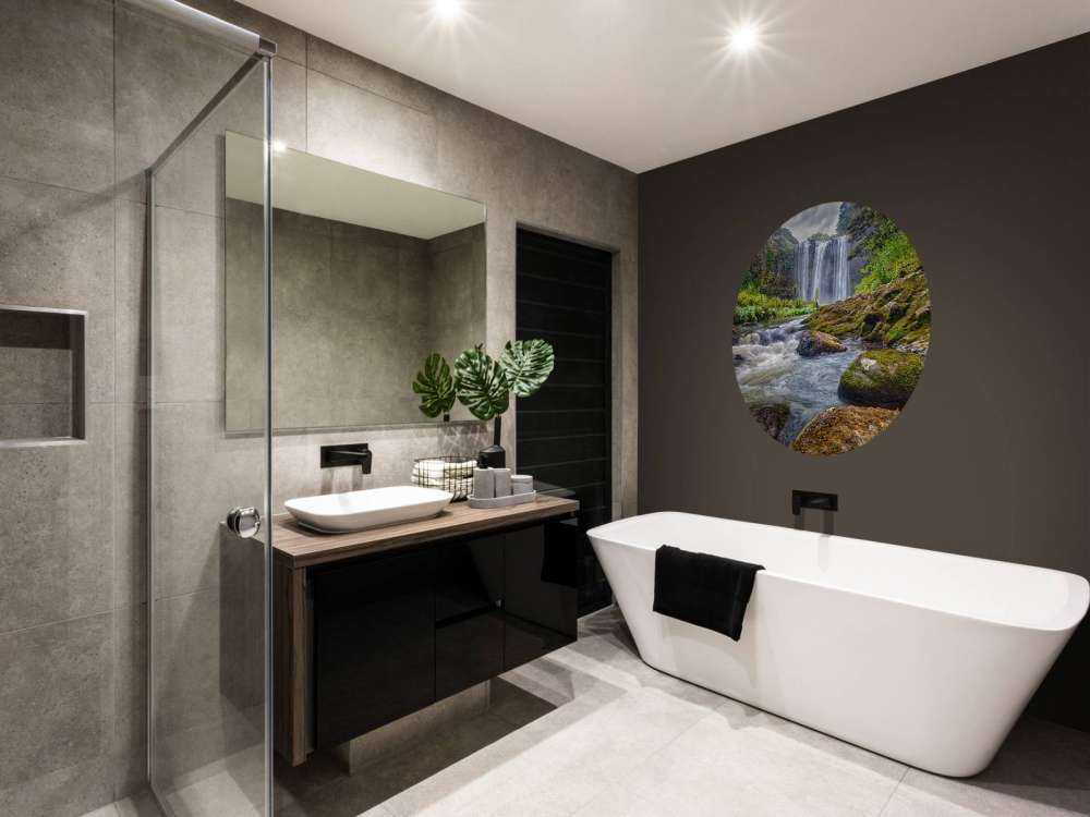 Waterfall with stones