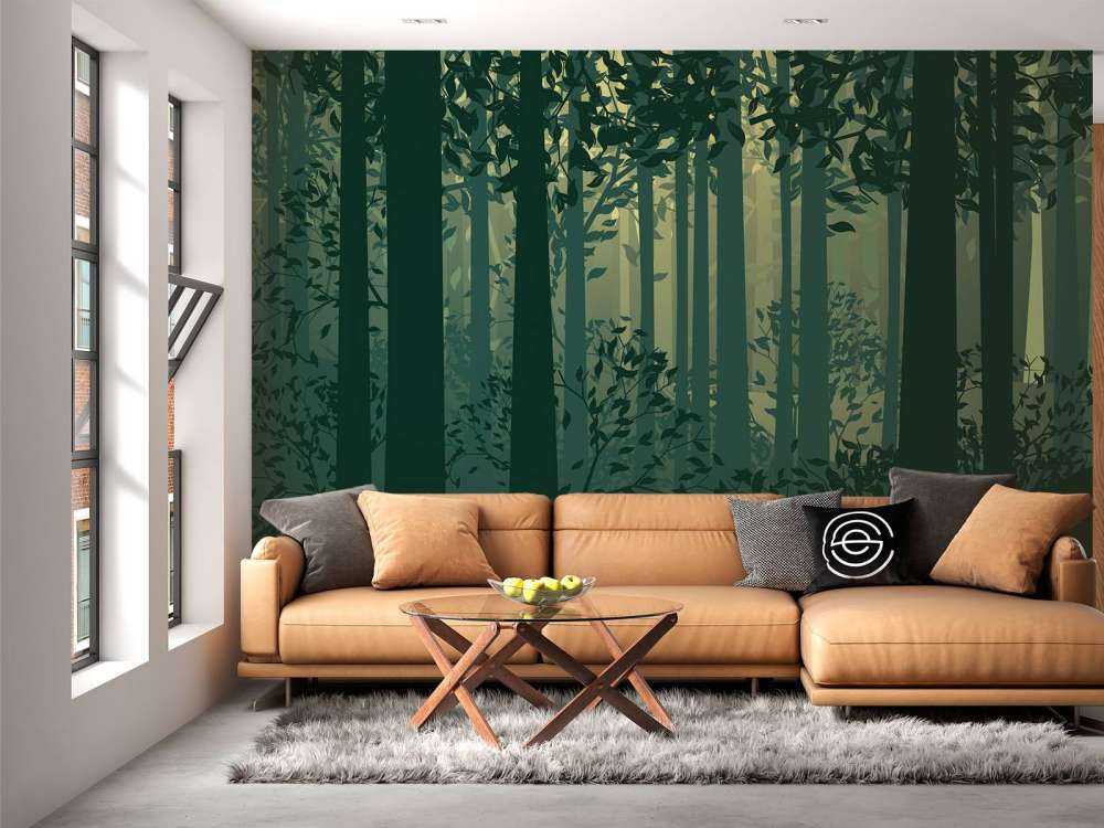 Abstract forest landscape