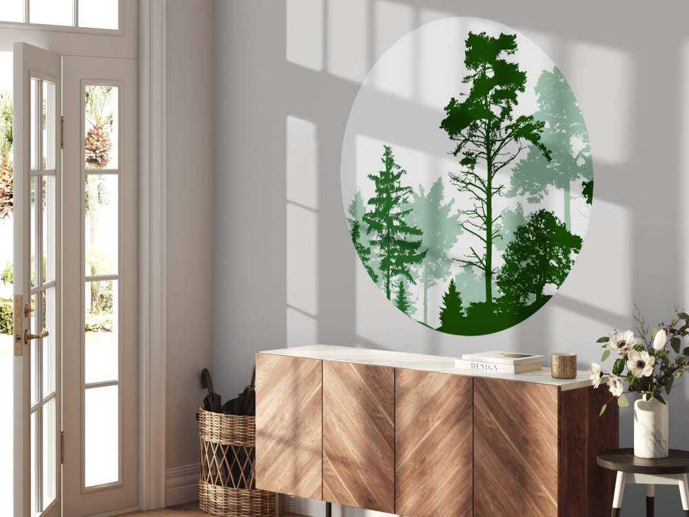 Green coniferous forest
