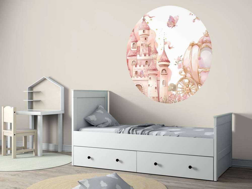 Fairy tale castle and rose carriage