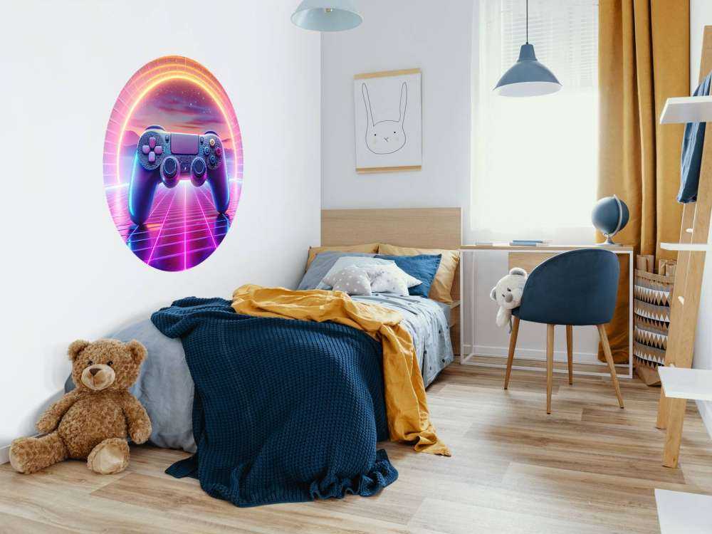 Retro Neon Game World